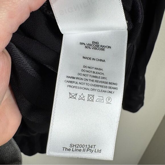 Significant Other Mini Shirt Dress Black Subtle Stripes Women’s Size 8 NWOT - Picture 9 of 9